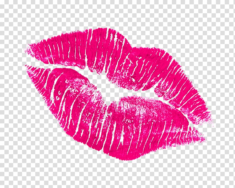 Pink kissmark illustration, Lipstick Kiss , lips transparent