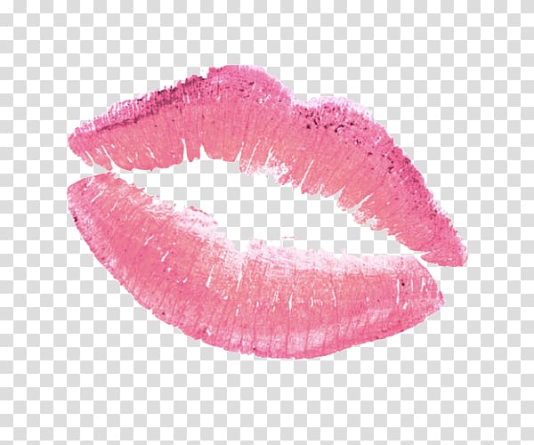 Pink kiss mark.