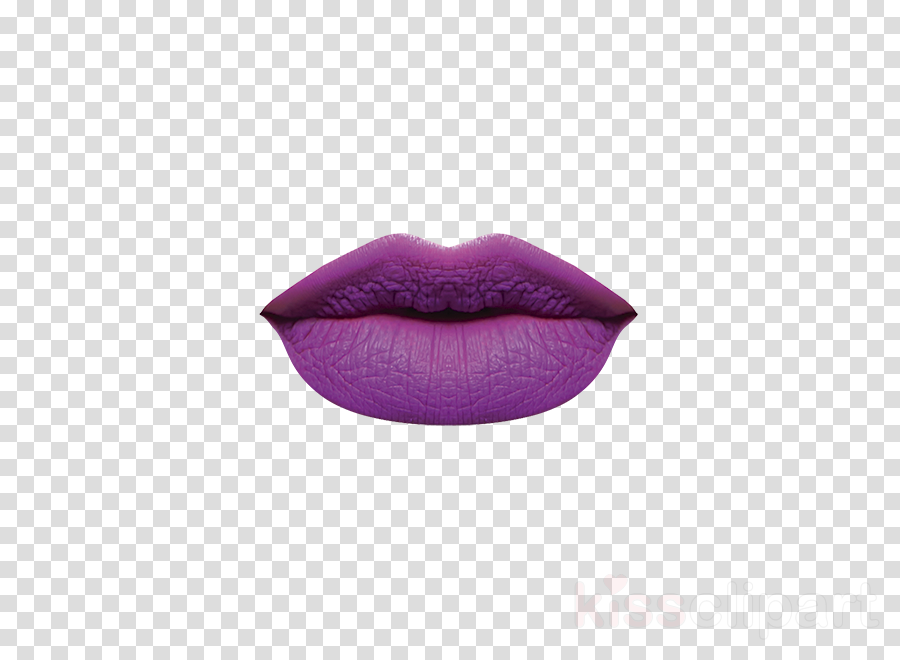 Lip violet purple.