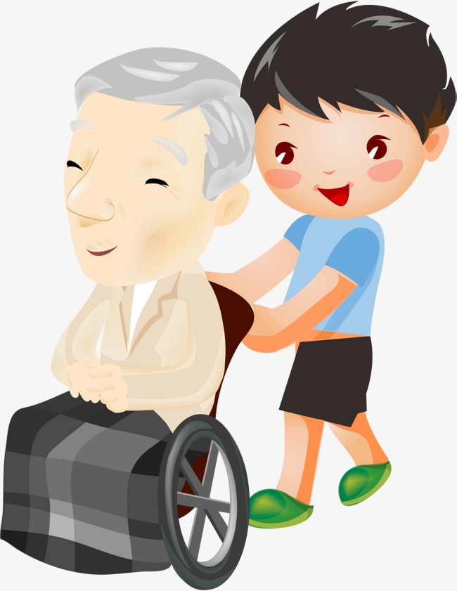 Download Free png Wheelchair Old Man Little Boy, Man Clipart