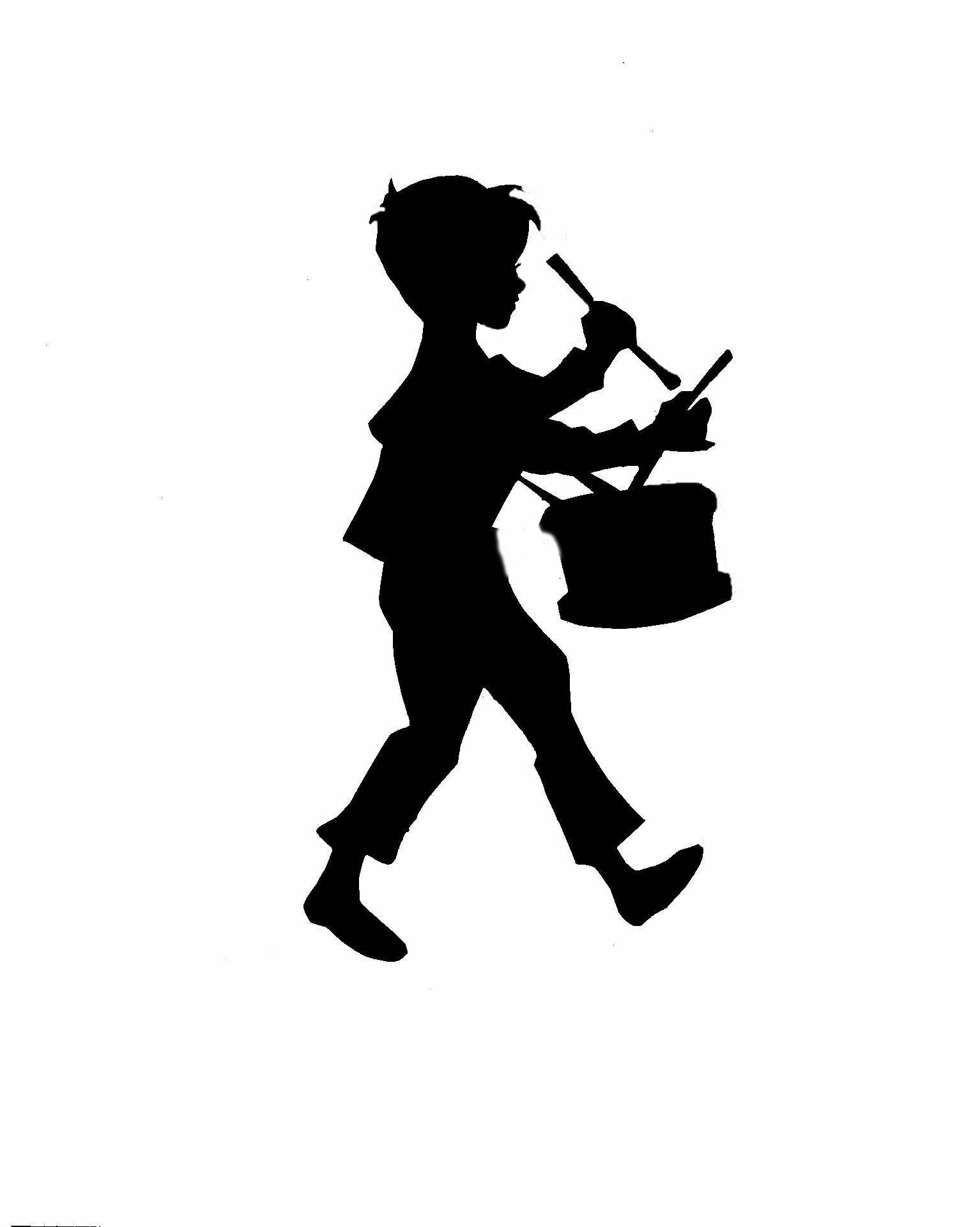 Little boy with a frog silhouette