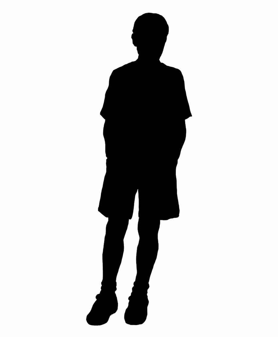 Little boy silhouette.