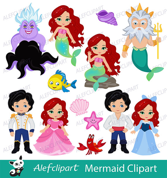 Mermaid, Little Mermaid Clipart, Mermaid Clipart, Princess