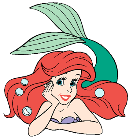 little mermaid clipart cartoon