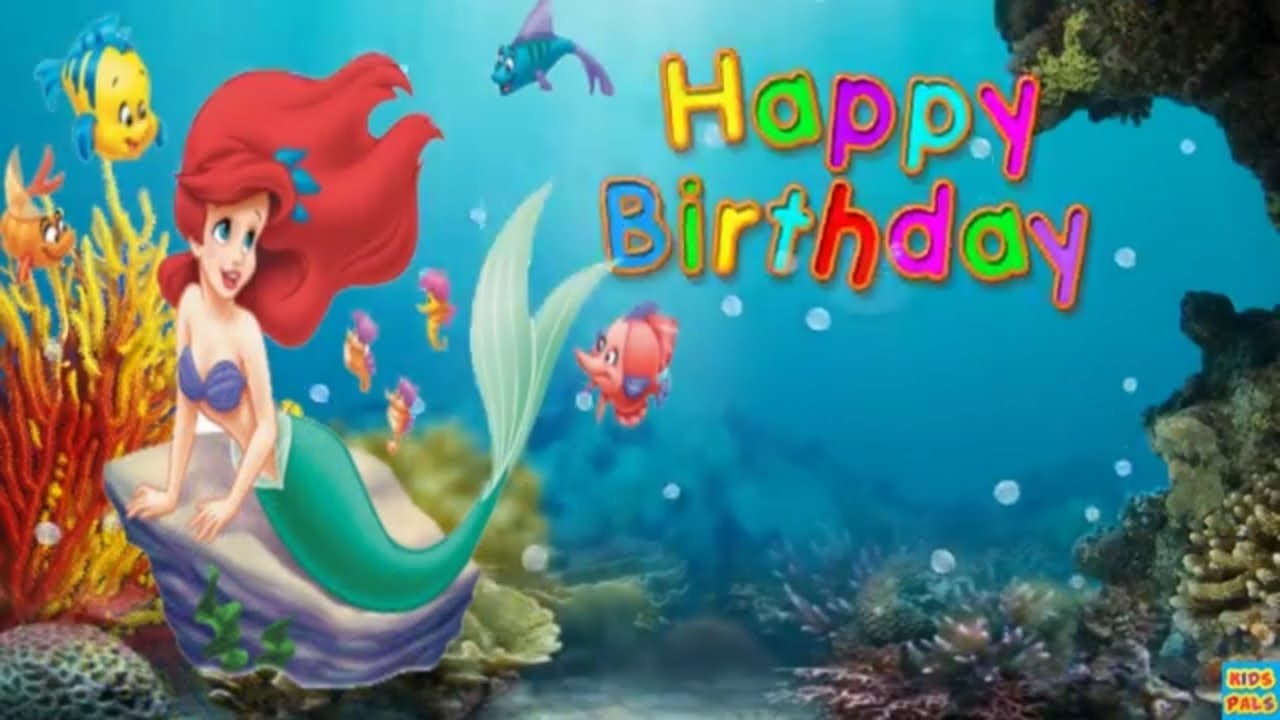 little mermaid clipart happy birthday