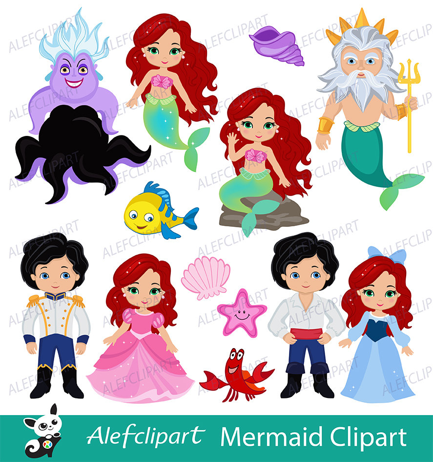 The Little Mermaid Clipart for printable to