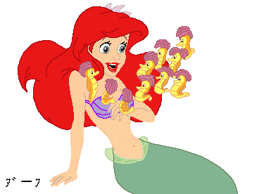 Ariel clipart seahorse.