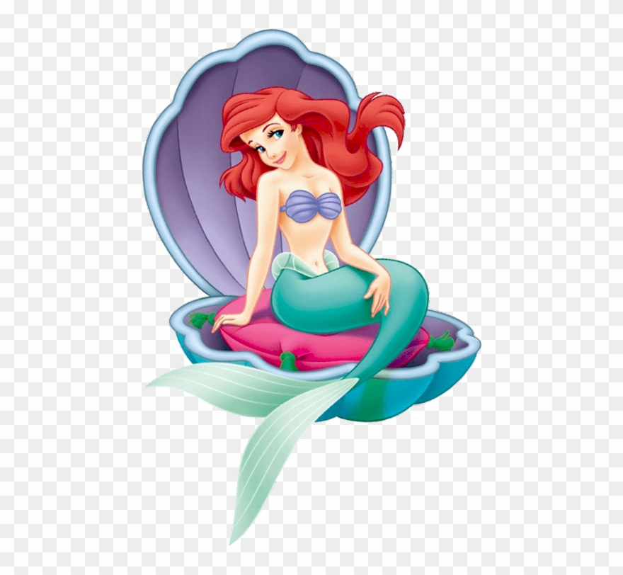 Little Mermaid In A Shell Clipart