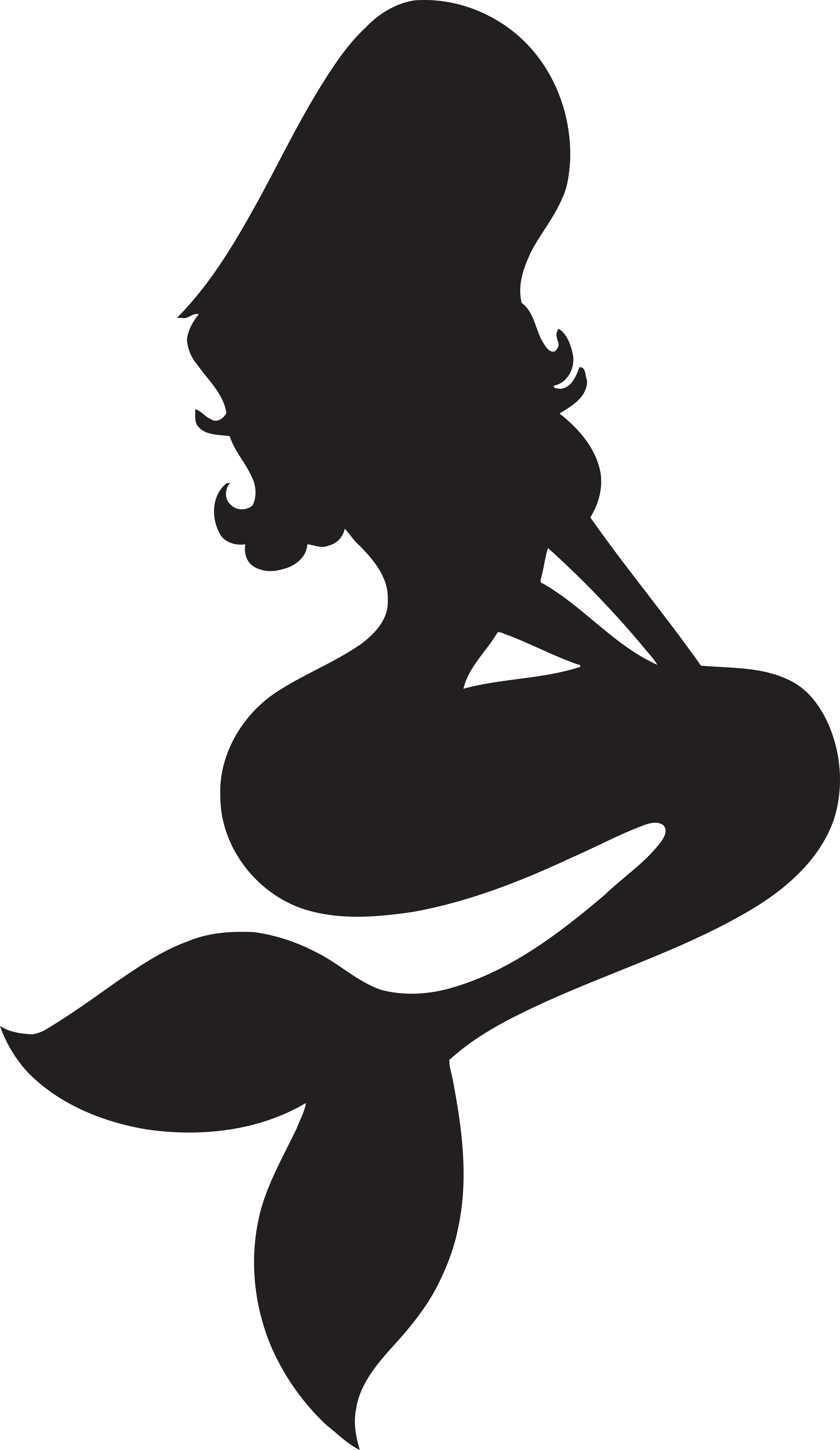 Ariel silhouette stencil.