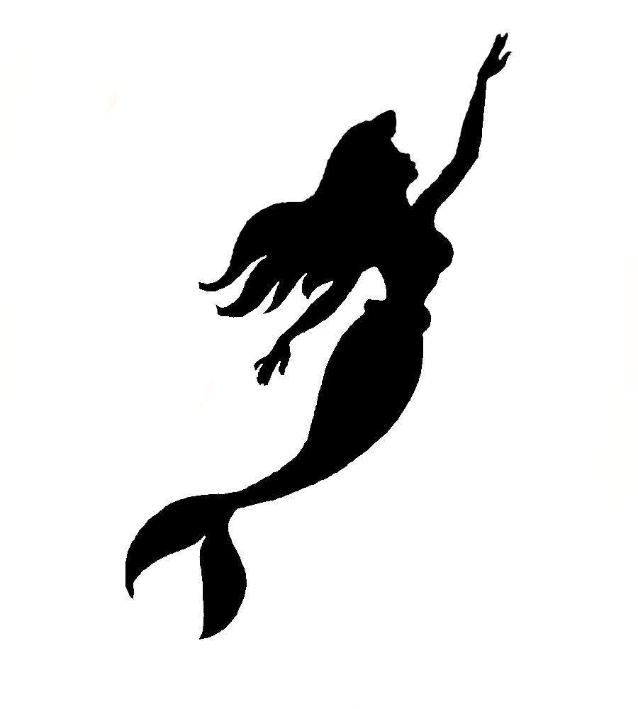little mermaid clipart silhouette