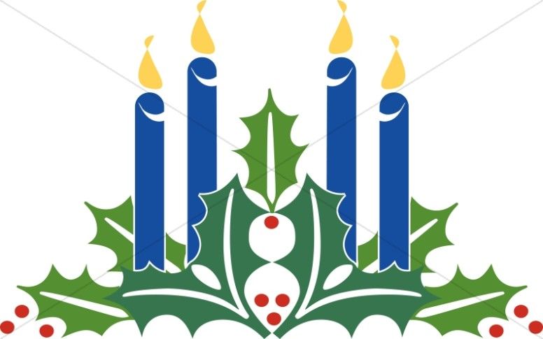 Advent candles clipart.