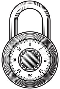 Combination Lock Clipart Image