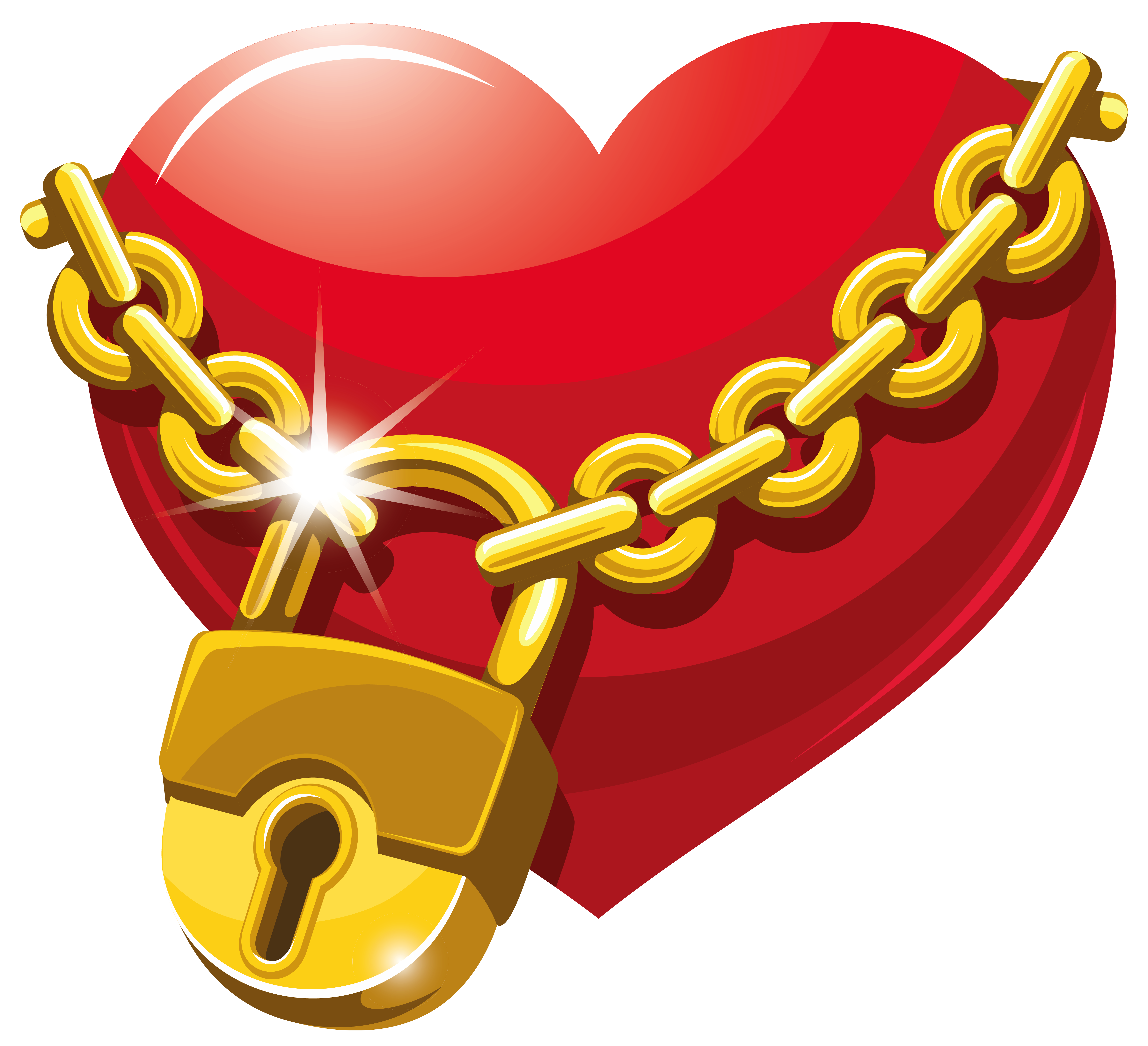 Locked Heart PNG Clipart