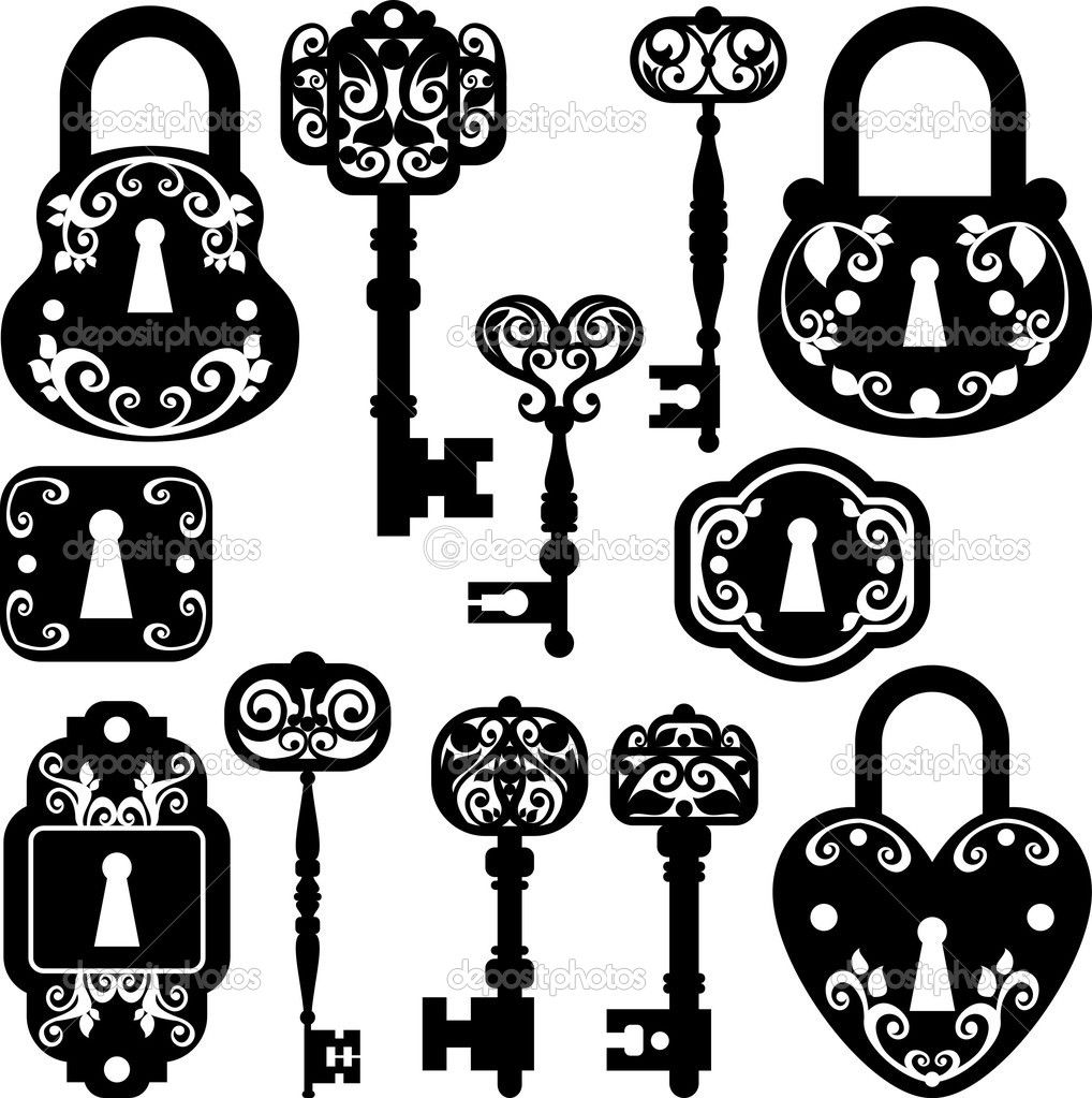 Lock and key clip art free