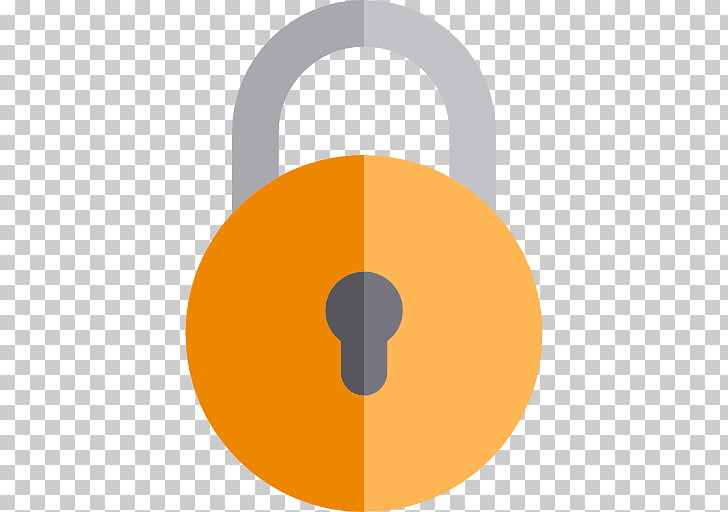 lock clipart orange