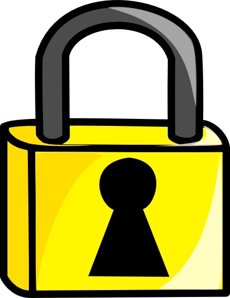 Closed Lock clip art Free vector in Open office drawing svg