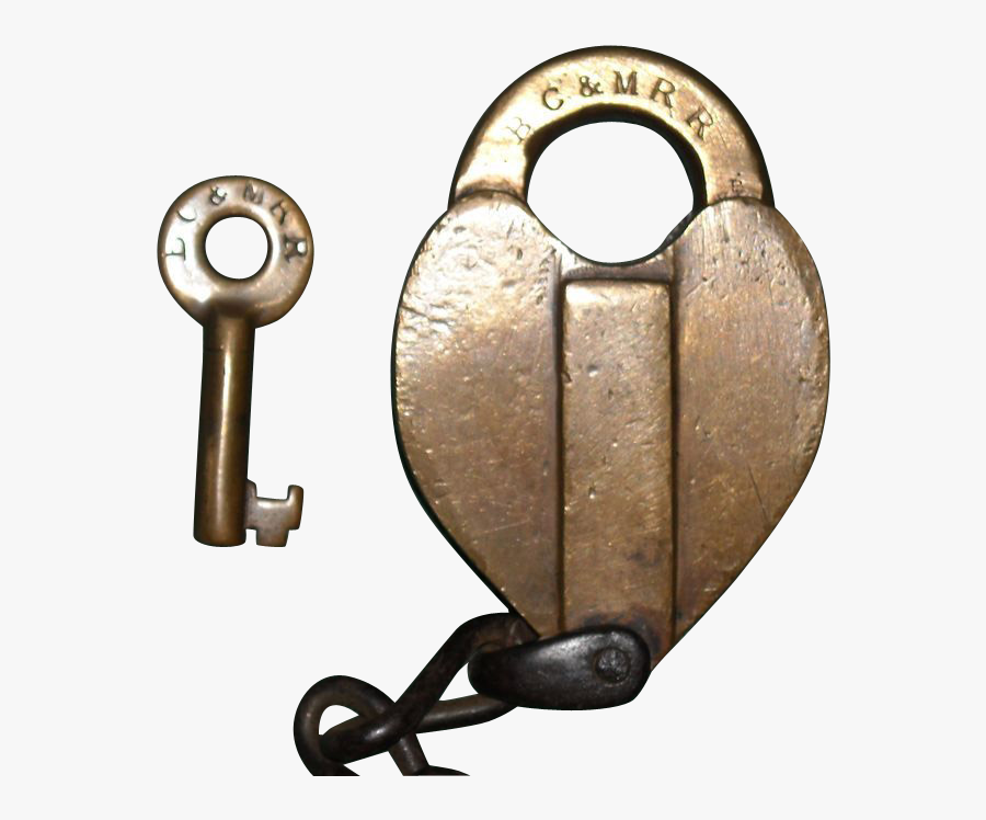 Transparent vintage padlock.