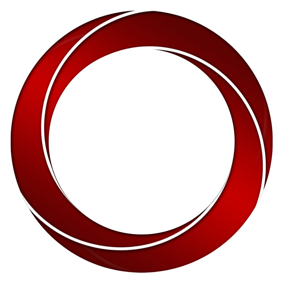 Red circle logo.