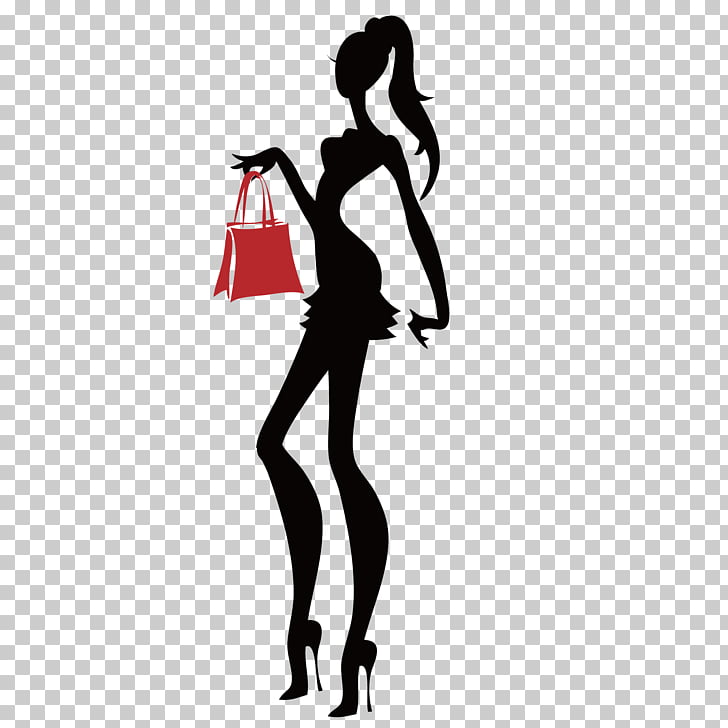 Fashion Logo Boutique Illustration, Fashion shopping girl