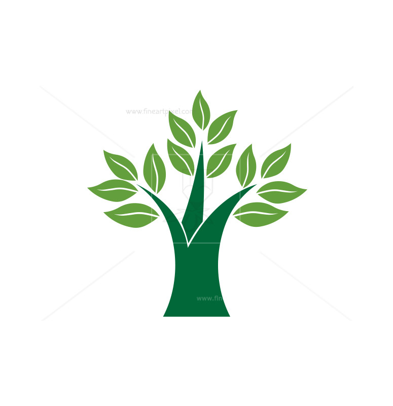 Green tree logo icon