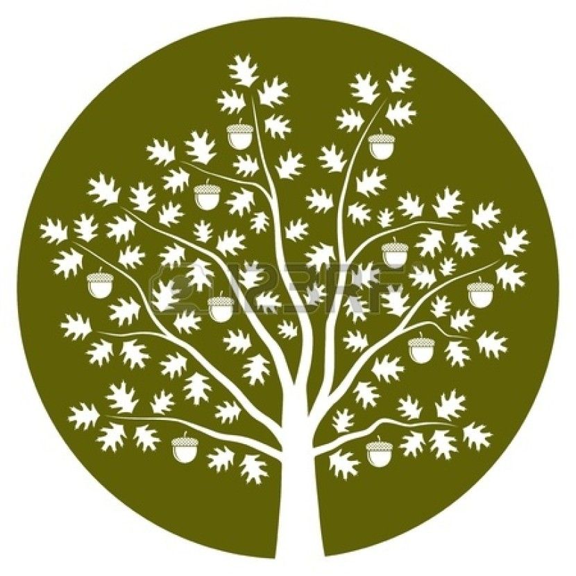 Oak Tree Silhouette Logo Free Clipart Images