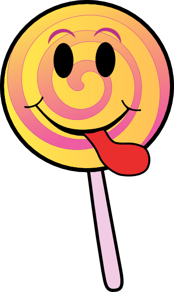 Lollipop smiley clip.