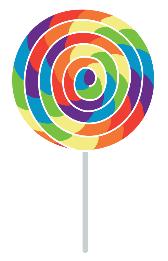 Lollipop clipart colorful.