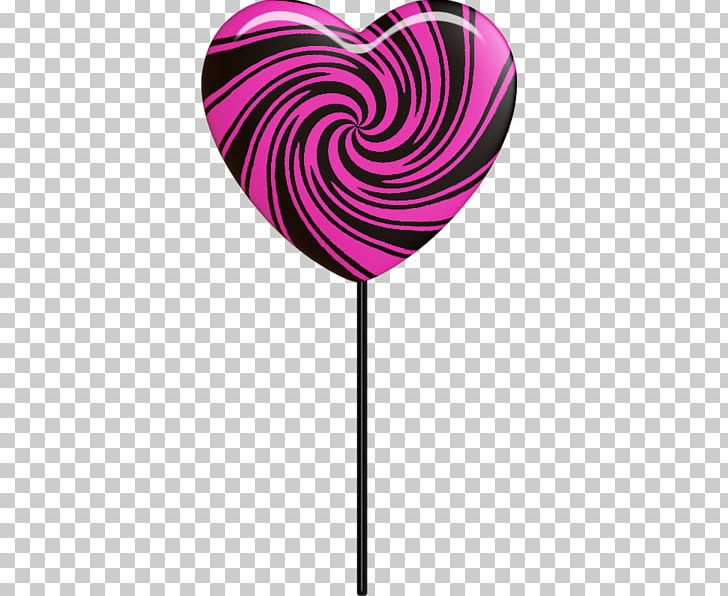 Pink heart lollipop.