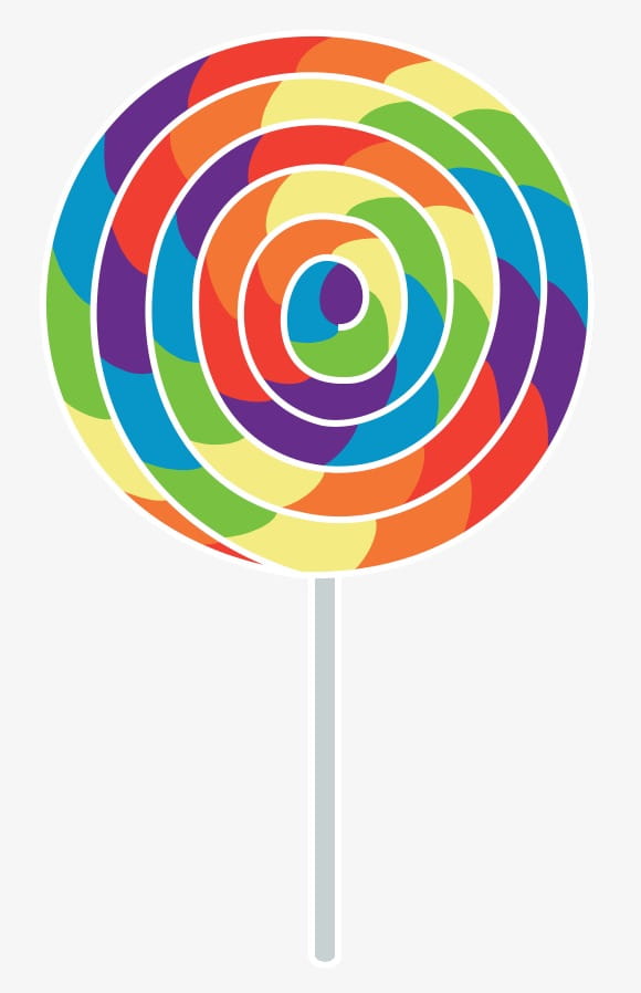 Rainbow lollipop PNG clipart