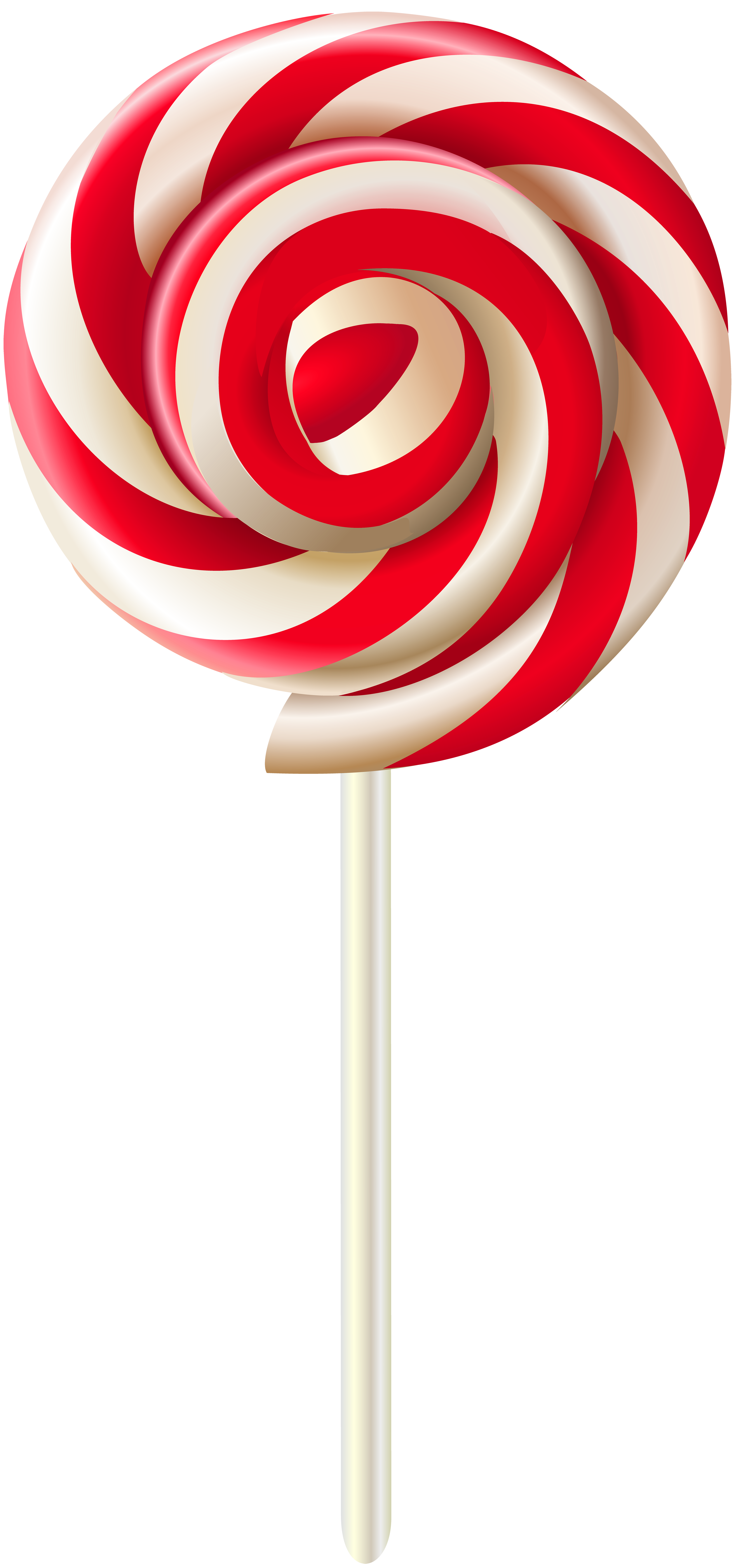 Red Swirl Lollipop Transparent PNG Clip Art Image