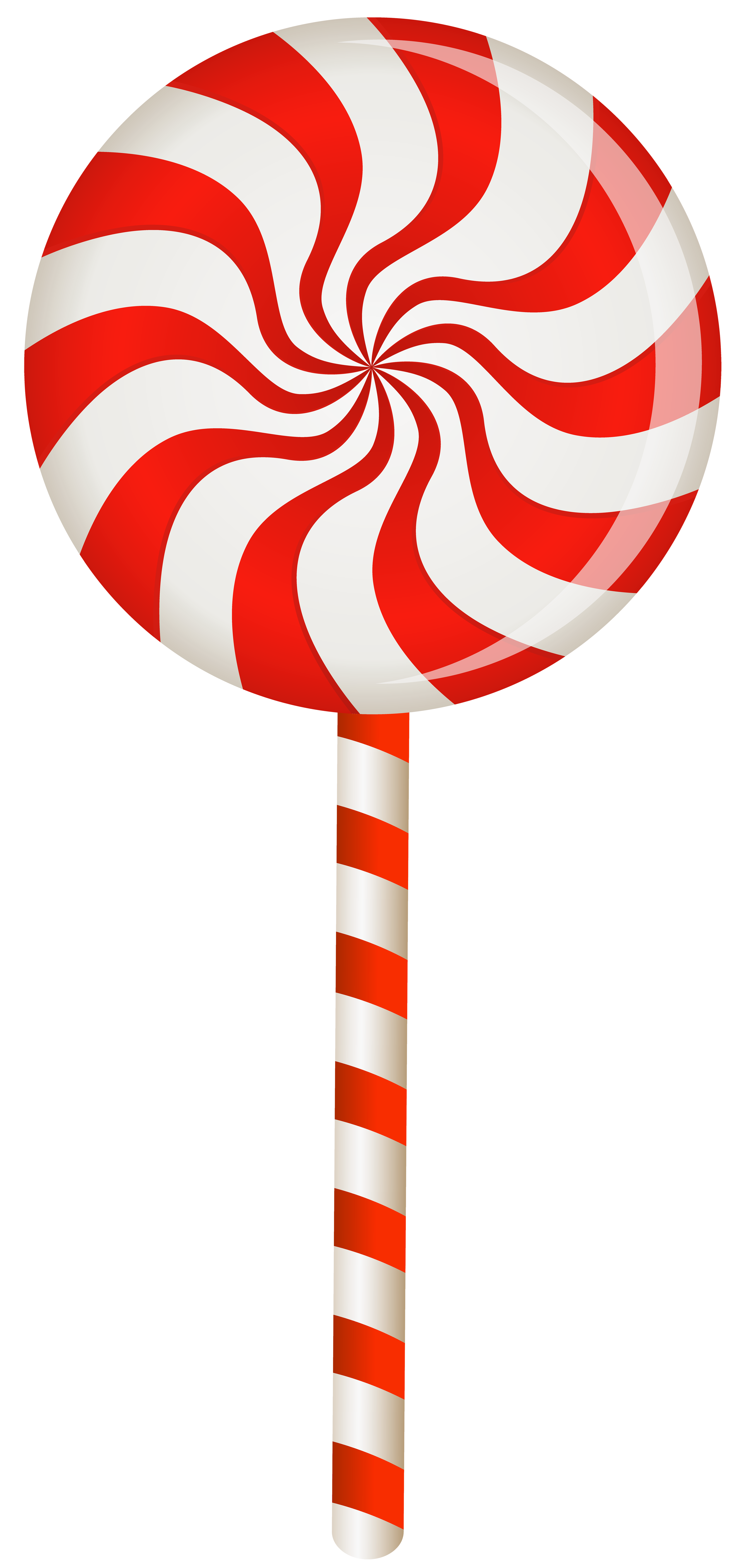 Red Swirl Lollipop PNG Clip Art Image