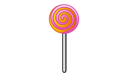 Striped lollipop vector.