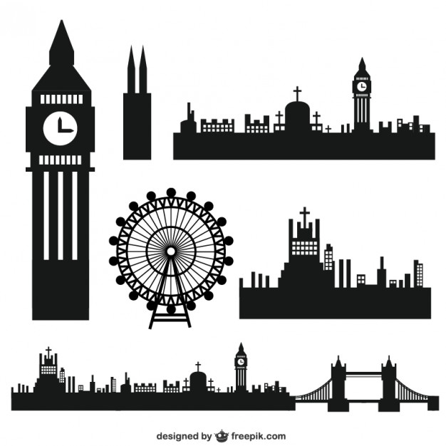 London city silhouettes Vector