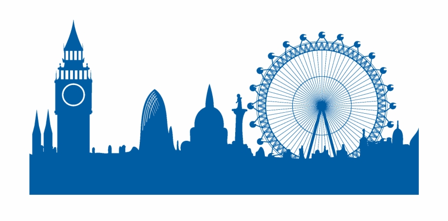 London Skyline Silhouette Graphic Vector , Png Download