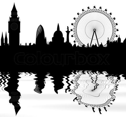 Amazing London skyline graphic in
