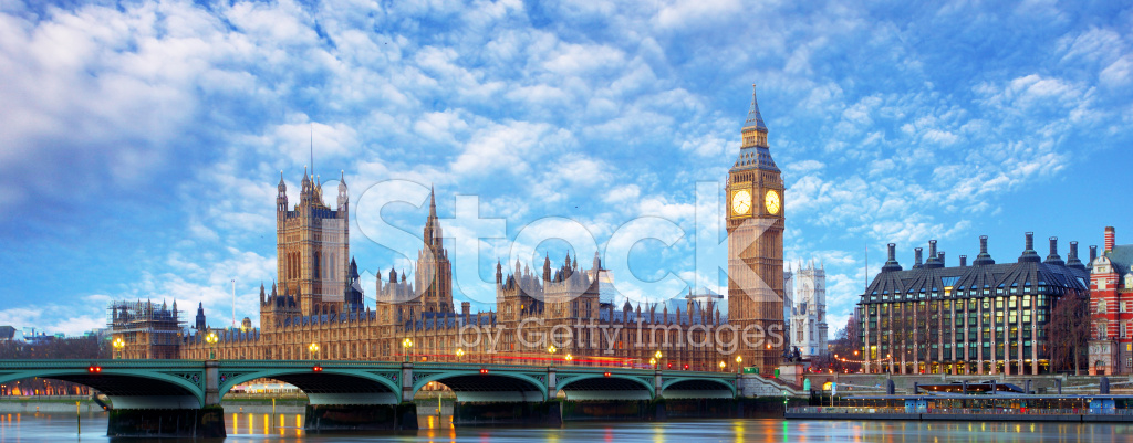 London Panorama Big Ben, UK Stock Photos