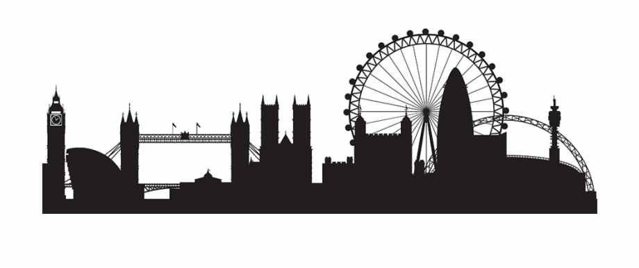 London Skyline Silhouette Vector, Transparent Png Download