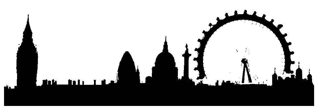london panoramic clipart silhouette
