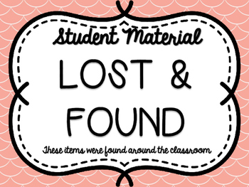 Lost and Found Label by Teaching in Rain