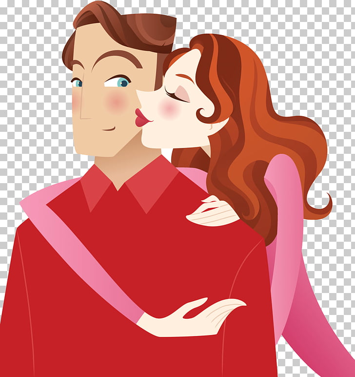 Kiss Love couple Romance, The couple kissed PNG clipart