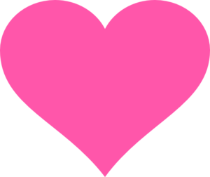 Pink love heart.
