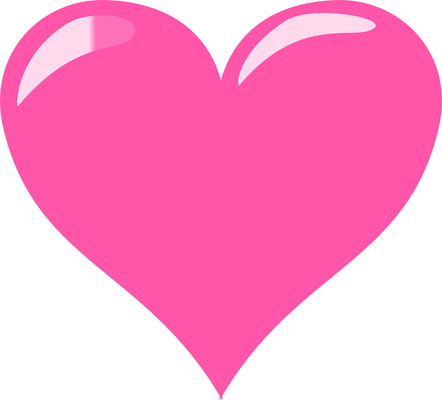 Pink love heart.