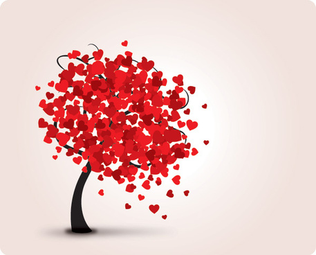 Wedding love tree clipart free vector download