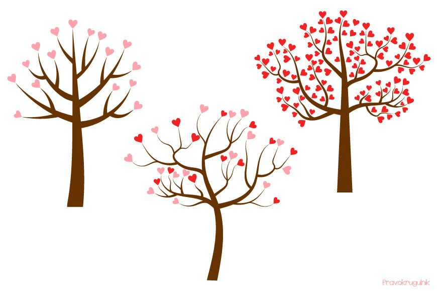 Love trees clipart.
