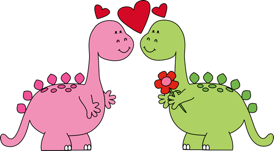 Dinosaurs In Love Clip Art