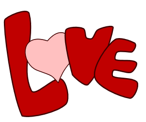 The word love clipart free images