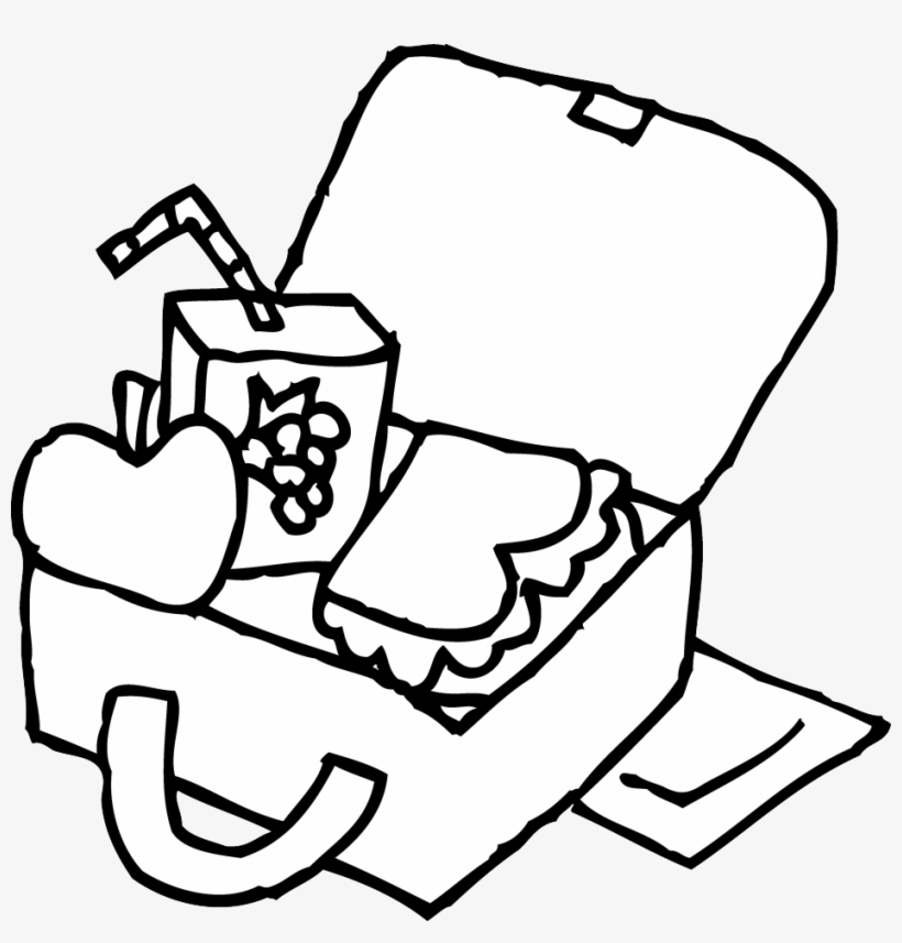 Lunch Box Clipart Black And White