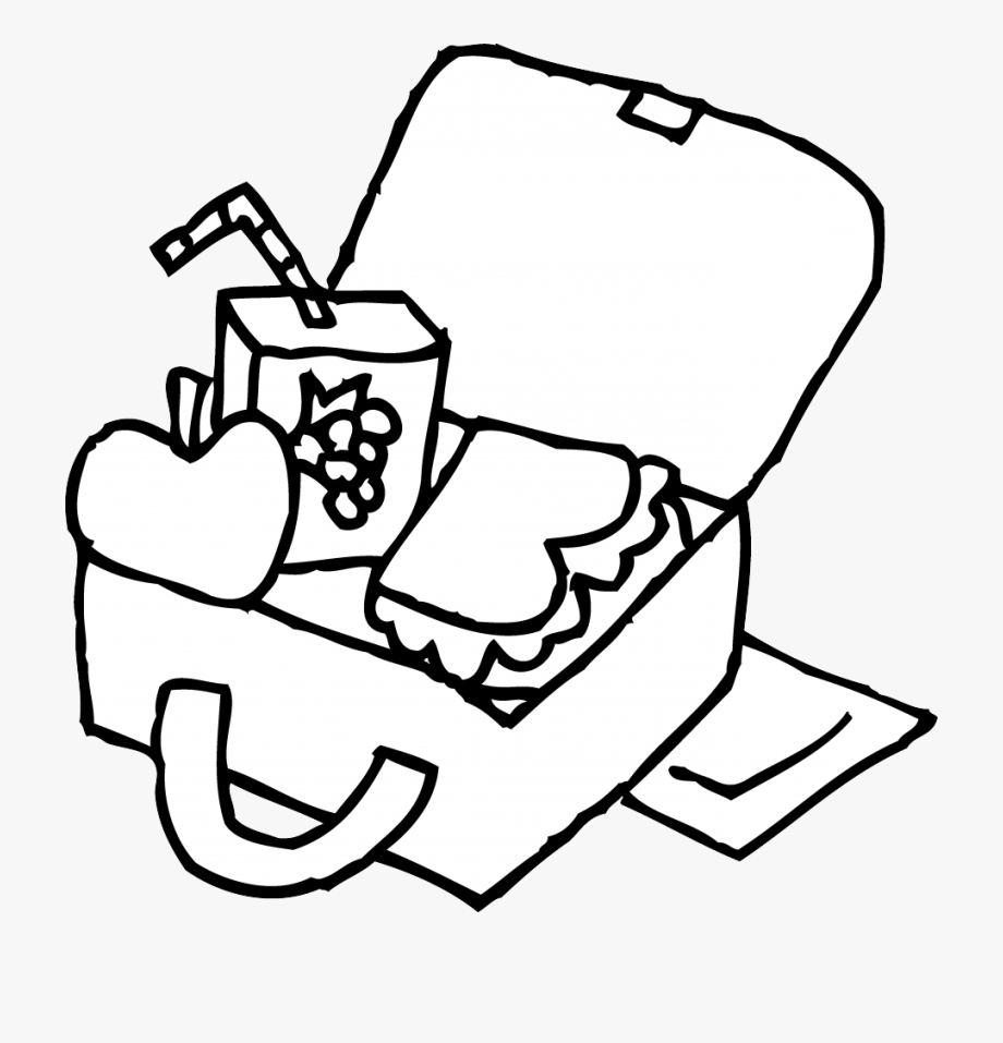 Lunch Box Clipart Black And White