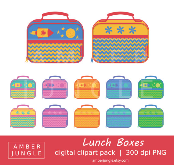Lunch Box Clipart Instant Download Soft Cloth by AmberJungle
