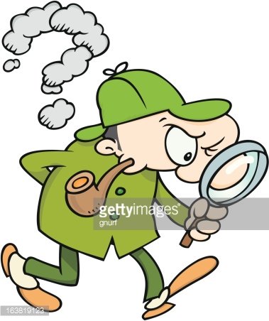 Sherlock With Looking Glass premium clipart